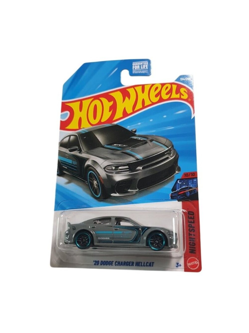 Hot Wheels 20 Dodge Charger Hellcat Night Speed Gray Blue Diecast 134 250 Mattel